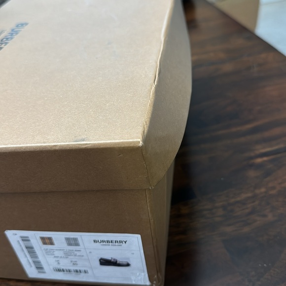 Burberry Checked Leather Penny Loafers - Picture 9 of 9